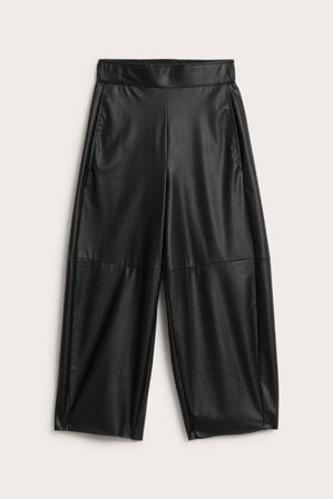 Kappahl | Spodnie z imitacji skóry | Czarne