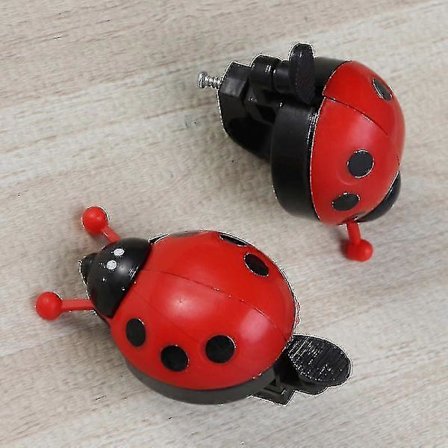 2 stk. Sykkel Marihøne Bjeller Sykkelstyre Ring Lyd Horn Bjelle Alarm Nydelig Horn Bille Sykkelbjelle (rød)