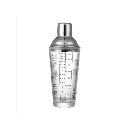 Shaker til dine krydderier, vinaigretteshaker, gradueret målebæger til blanding, 400 ml