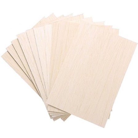10-pack oavslutade träskivor, tunna balsaträskivor för flygplansbåtskeppskonst och hantverk, gör-det-själv-prydnader