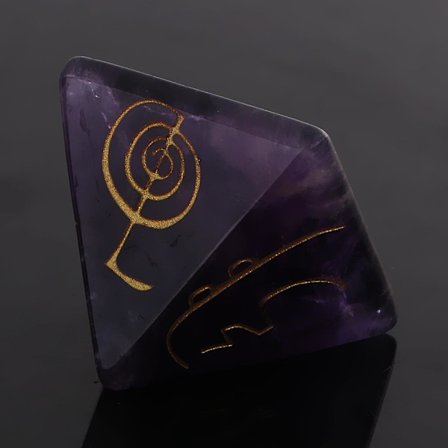 5x pyramide krystal energi sten metafysisk reiki ædelsten gave lilla