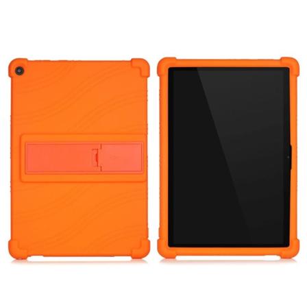 Lenovo Tab M10 FHD REL slide-out style kickstand silikoneetui - Orange Orange