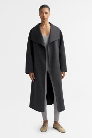 Soft Goat - Long coat - L - Grey