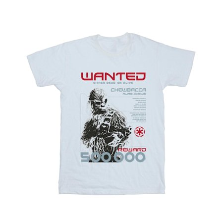 Star Wars Herr Han Solo Chewie Wanted T-shirt S Vit