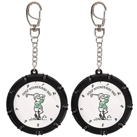 2-pak håndholdt golf score tæller runde tælling scoring værktøj scorer til golf (16.00X7.50X1.30CM, sølv)