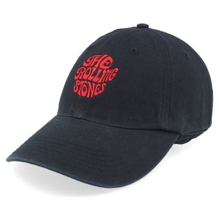 The Rolling Stones - Svart unconstructed Keps - "The Rolling Stones Black Dad Cap " @ Hatstore