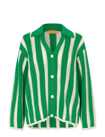 STINE GOYA | 2380 Crochet Texture Knit, Knit Col | XS