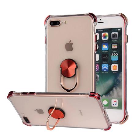 iPhone 7 Plus - Praktiskt Skyddande Skal med Ringhållare Röd