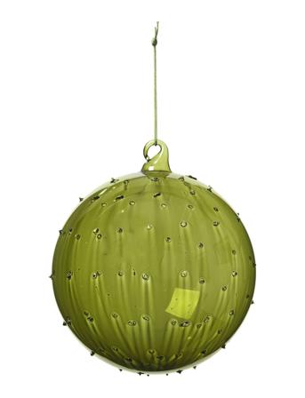 Deko Kugle 'Dot' Home Decoration Christmas Decoration Christmas Baubles & Tree Accessories Grøn Broste Copenhagen