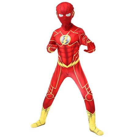 Halloween Spider Man Barns Cosplay Kläder Flash Man