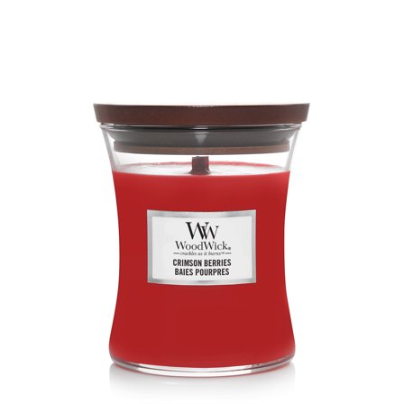Woodwick Hourglass Candles Crimson Berries 85g - Candela Profumata
