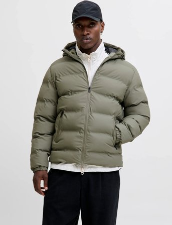 Jack & Jones Jjelements Pu Puffer Sn - Khaki green - XXL