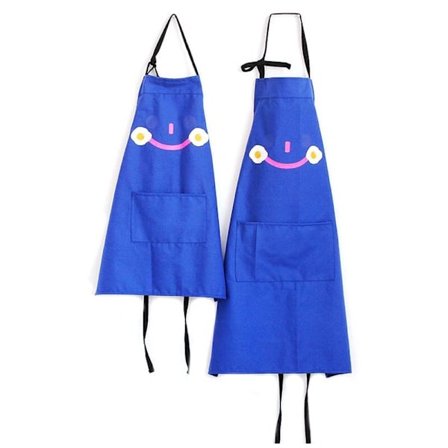 Bomullsblå Foreldre-Barn Forkle Erme Maling Smekke Kjole Voksen Barn Japan og Korea Forkle