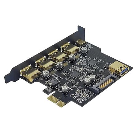USB 3.2 PCIE Utvidelseskort PCIE 1X til USB 3.2 TYPE-C USB 3.2 Gen1 Adapter Multiplikator USB3.2 PCI E