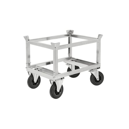 Elforsinket pallevogn, brems, halvpall, justerbar høyde, 846x646x655-835 mm