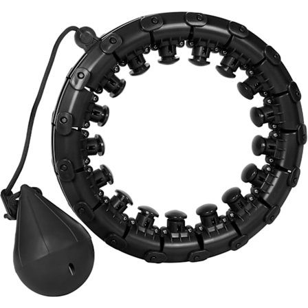 Justerbar Smart Hulahopring Aftagelig Ring med Auto-spindende Kugle Vægtet Hulahopring til Voksne Børn 20 Knuder Let at Samle