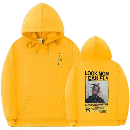 Cactus Jack Hoodie Män Kvinnor Dubbelsidig print Utseende Mamma I Can Fly Travis Scott Hoodies Unisex Hip Hop Streetwear