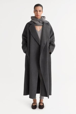 Soft Goat - Oversized coat - Kaschmirjacke - L - Dark Grey