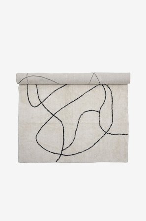 Bloomingville - Bomullsmatta Viga - Vit - Bomulls- & trasmattor - 120X180 - Från Homeroom