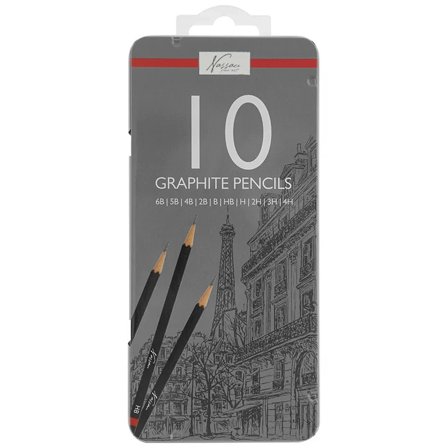 Sketching Pencils 10-set Metal Box