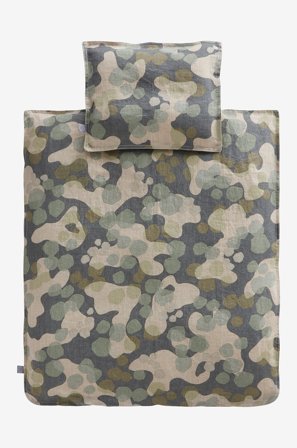 Jotex - Baby Dynetrekksett i Lin Tralle/vugge Mørk grønn - CARA - Kjøp Sengesett til barn hos Jotex