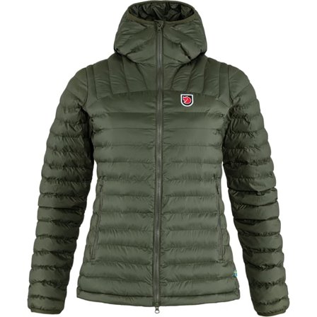 Fjällräven Women's Expedition Lätt Hoodie Jacket in Deep Forest | Size: XL, Recycled Polyester