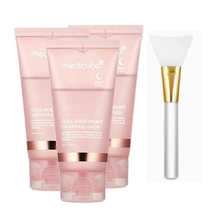 1-3X Medicube Collagen Natmaske KOREANSK Glas Hud Rutine