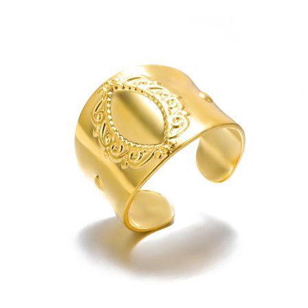 Punkstil Geometriska Stora Ringar Rostfritt Stål Justerbara Breda Ringar För Rock Kvinnor Män Smycken anillo hombre