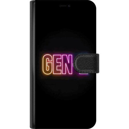 Kompatibelt Lommeboketui til Nothing Nothing Phone (3a) Neontext Gen Z i fargerikt lys mot mørk bakgrunn i moderne digital stil