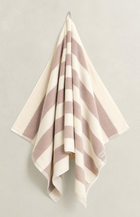 GANT Håndkle Stripe Silver Sand 70x140