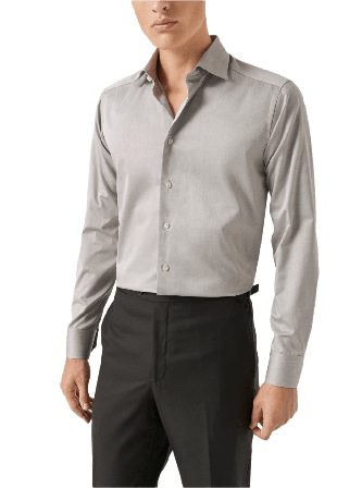 Eton Signature Twill-skjorta Slim Fit Button-downskjortor Herr Brun 40