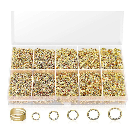 Springringe til smykkefremstilling, 4600 stk Springringe Guld