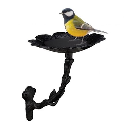 Fågelbad i gjutjärn för vägg