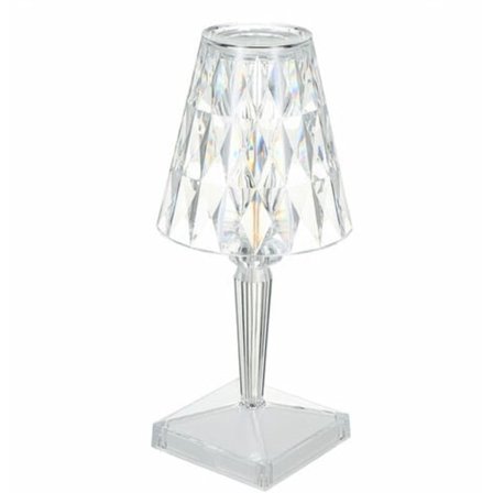 Kosketusohjaus Akryyli Timantti Pöytälamppu 3 Valo Väriä Säädettävällä Kirkkaus USB Ladattava Kristalli Yöpöytä L