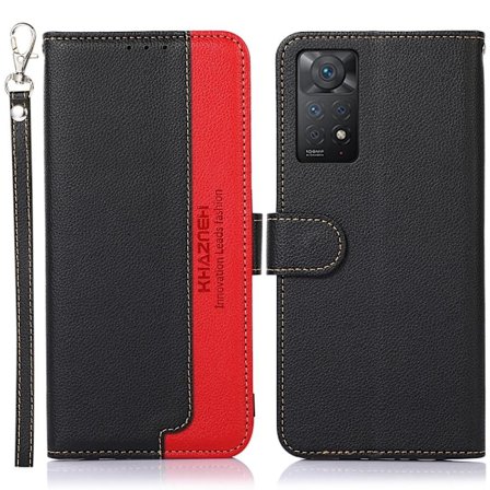 KHAZNEH Xiaomi Redmi Note 11 Pro 5G Plånboksfodral Svart/Röd