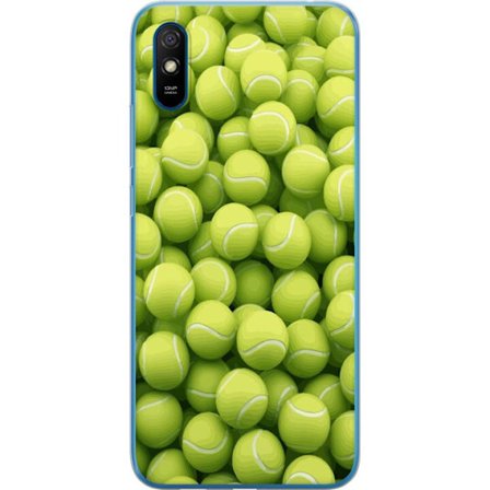 Kompatibel Mobilcover til Xiaomi Xiaomi Redmi 9AT Mønster af grønne tennisbolde i høj detalje, sporty motiv med gentagende tekstur og stærke farve
