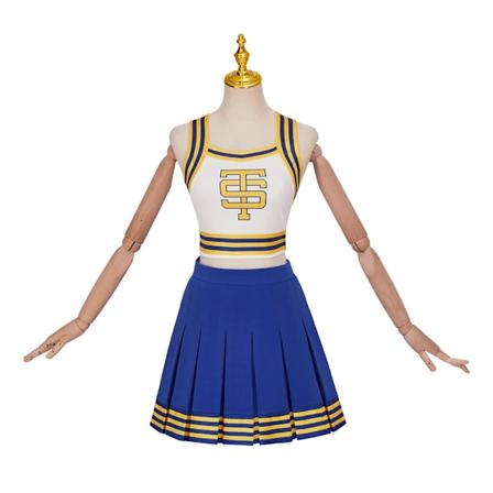 Taylor Cosplay Shake It Off Cheerleader Uniform Swift Kostym High School Cheerleading Crop Top med Minikjol Halloween Outfit suit S