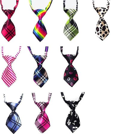 10 Hundeslips Et udvalg af små kæledyrsslips Ferie-slips med justerbare halsbånd til hunde og katte