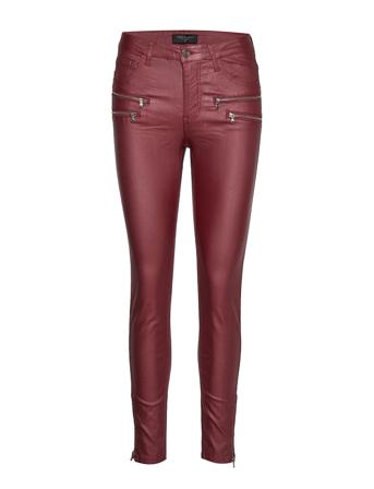 Fqaida-Pa-7/8-Cooper Trousers Leather Leggings/Bukser Rød FREE/QUENT