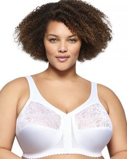 Bøjle-BH Frontlukket Hvid - H95 - Glamorise