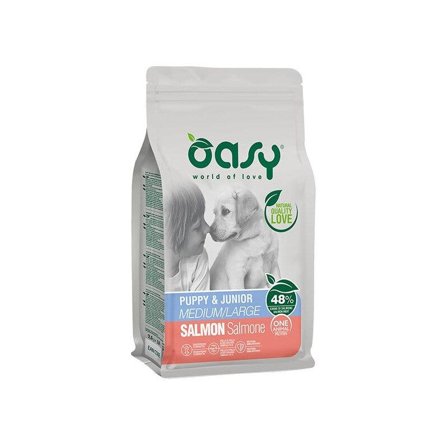 Oasy One Animal Protein Puppy & Junior Medium & Large Con Salmone