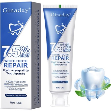 Hydroxyapatit Tandpasta, Dybderensende Pleje Oral Sundhed for Emaljebeskyttelse og Tandstyrkelse Frisk Ånde. (1 stk)