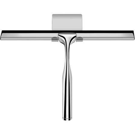 Sunrain Duschabzieher, Vinduesvisker i rustfrit stål, 12 tommer brusevisker med vægophæng uden boring til brusekabiner, badeværelse, køkken, vinduer