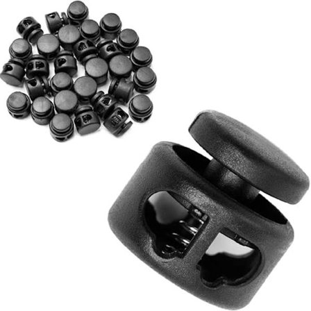 30 stk dobbelt hul sort snoreprop