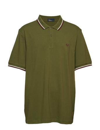 Twin Tipped Fp Shirt Polos Short-sleeved Vihreä Fred Perry