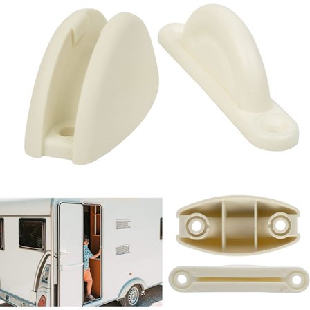 Dørlås for Caravan og Bobil, 46mm og 63mm Hullsavstand, Hvit Dørlås, Service- og Oppbevaringsdør, Bobildørsikkerhet, Caravan Tilbehør