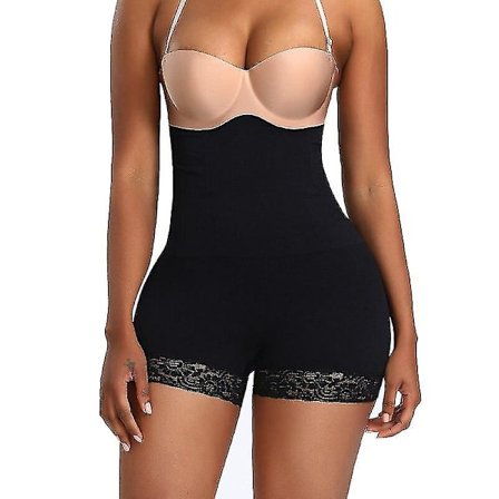 Dam Shapewear Body Shaper Spetsshorts Magekontroll Waist Trainer Butt Lifter Shapewear Seamless Sexig Mag Trosa,svart