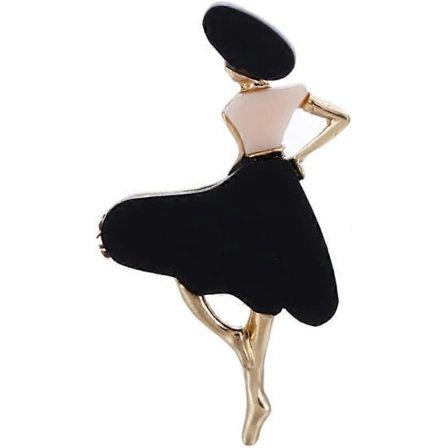 Dame Broche Akryl Broche Pige Broche til Dekoration af Tøj og Smykketilbehør 4.8*2.5CM Sort