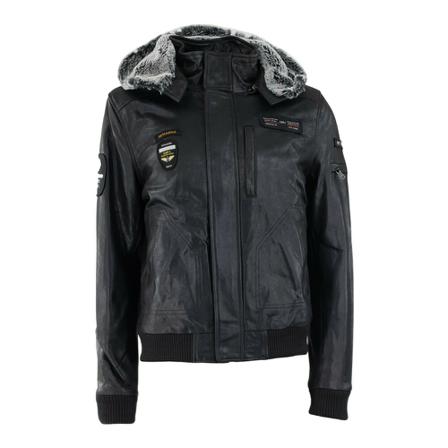 Levinsky Ladies Captain - Goat Distress Leather - Women - Black Sort, Dame Læderjakker