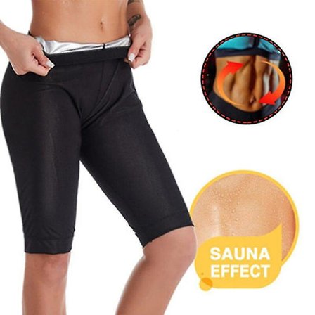 Midjetränare Svett Bastu Byxor Kroppsformare Slimming Byxor Dam Waist trainer Mage Hot Thermo Sweat Leggings Fitness Träning,5 To Point Byxor Silve